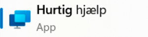 Hurtig hjælp